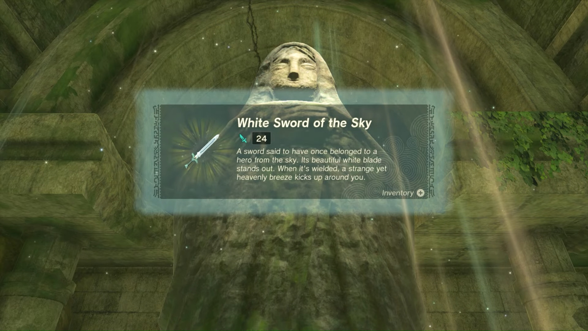 espada blanca del cielo zelda lágrimas del reino (totk)