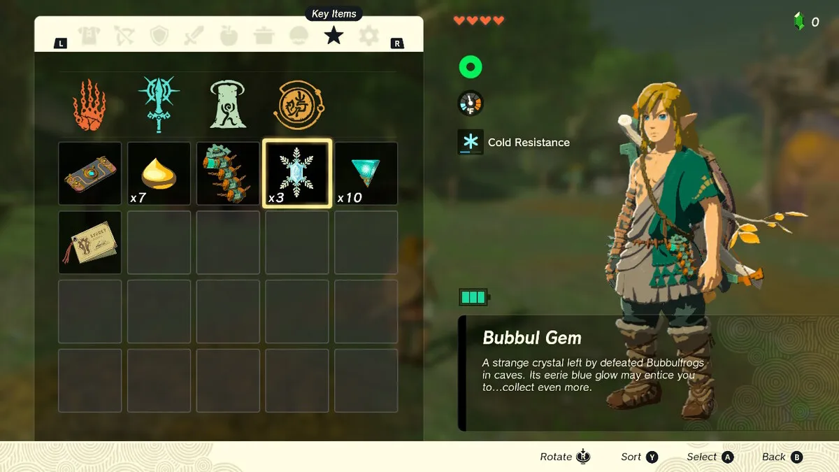 Zelda Tears Of The Kingdom Bubbul Gems