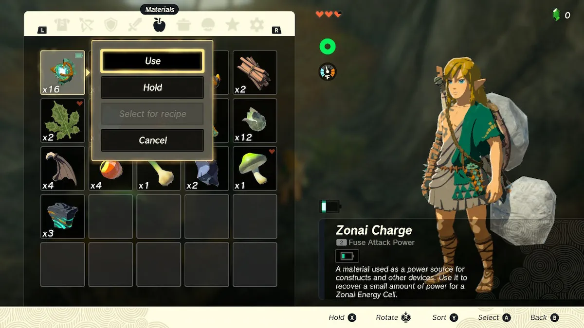 Zonai Charge Inventory