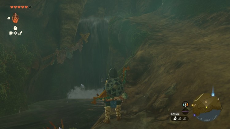 Climbing Gear Location In Tears Of The Kingdom Waterfall