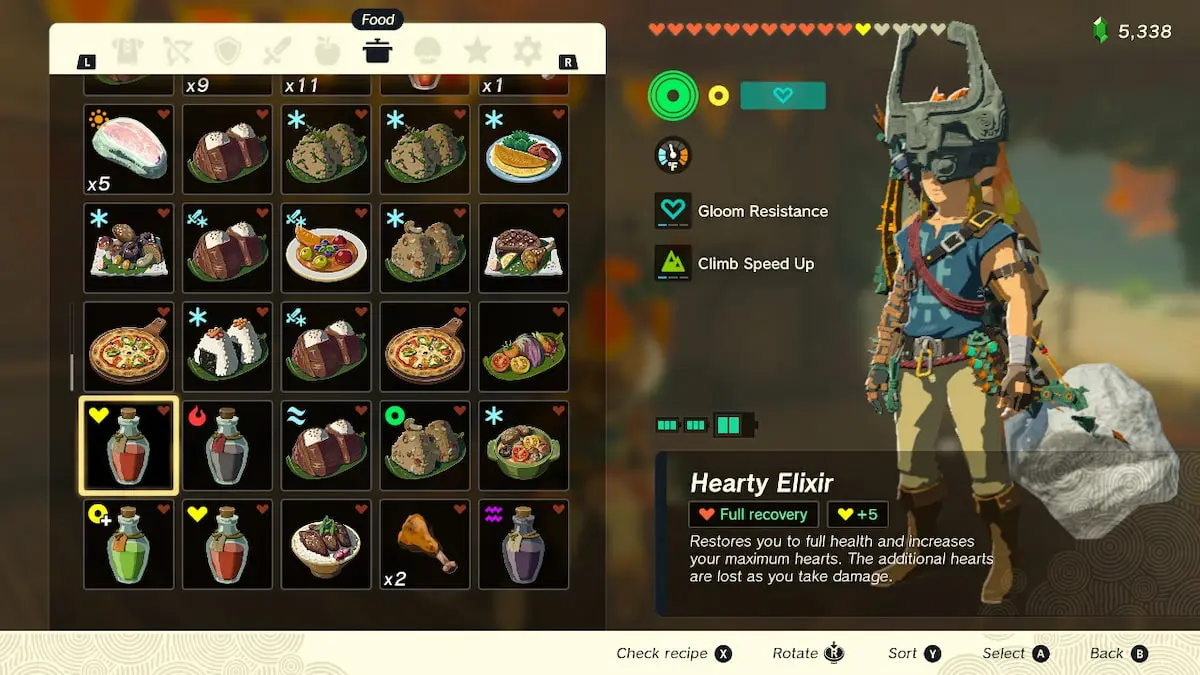 Zelda: Breath of the Wild cooking explained - ingredients list