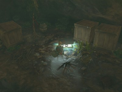 Totk Ancient Blade Komo Shoreline Cave Treasure Chest