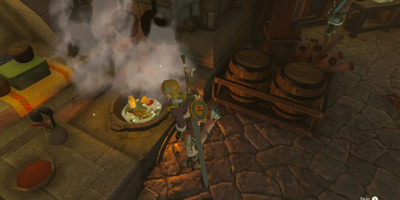 Totk Carrot Stew Cooking At Lookout Landing