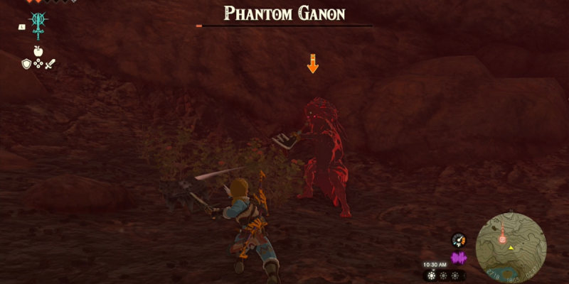 Totk Gloom Spear al norte de la isla de Broca Encuentro con Phantom Ganon