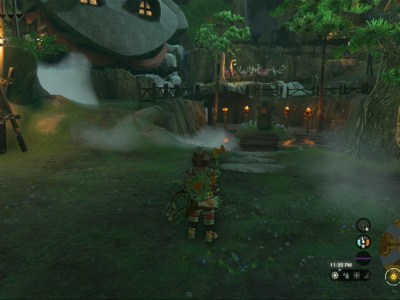 Totk Kakariko Village Center By Night