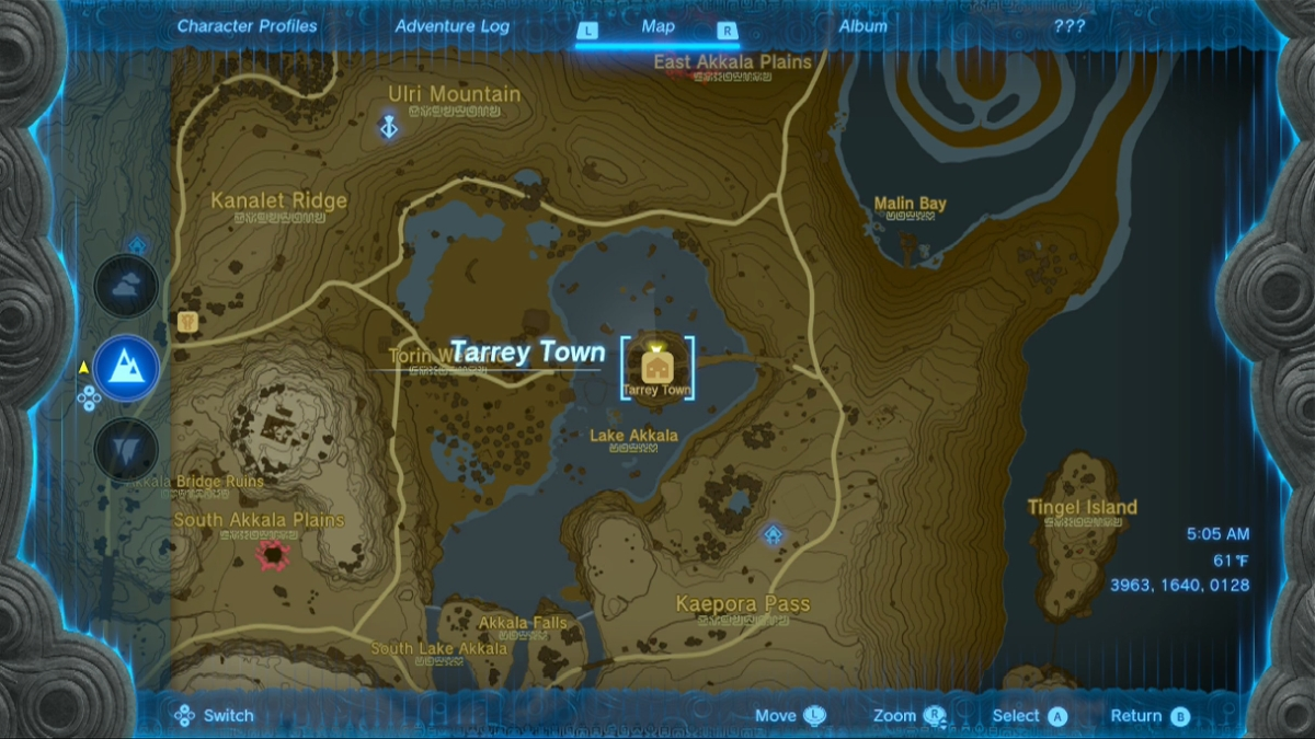 Totk Mystic Armor Tarrey Town Location On Map
