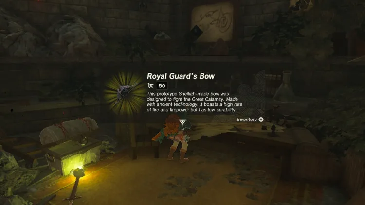 Where To Find Royal Guard's Bow Tears Of The Kingdom Princess Zelda's Study