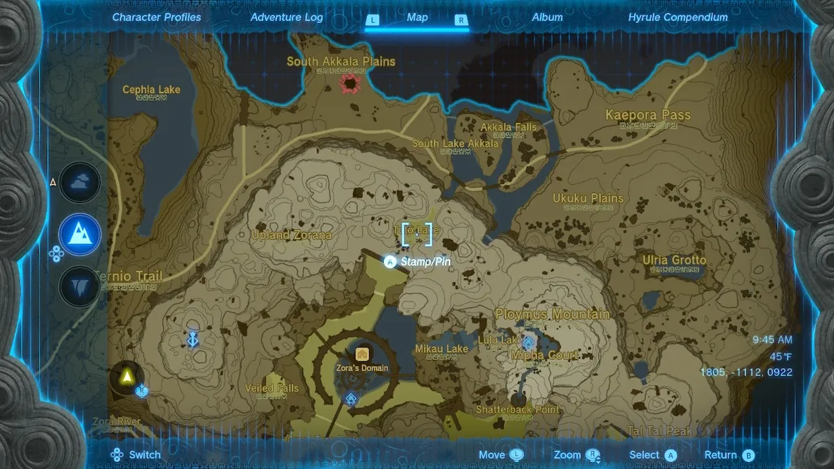 Where To Find Toto Lake In Tears Of The Kingdom Totk Map