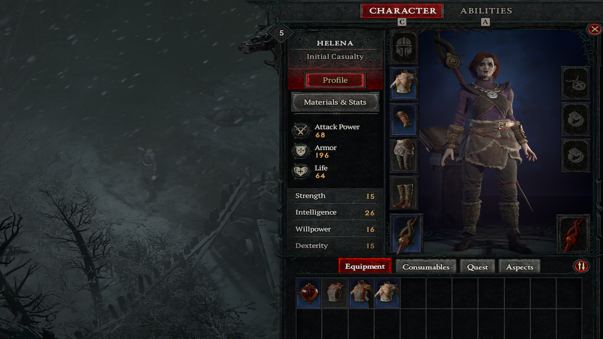 Diablo 4 Character Screen