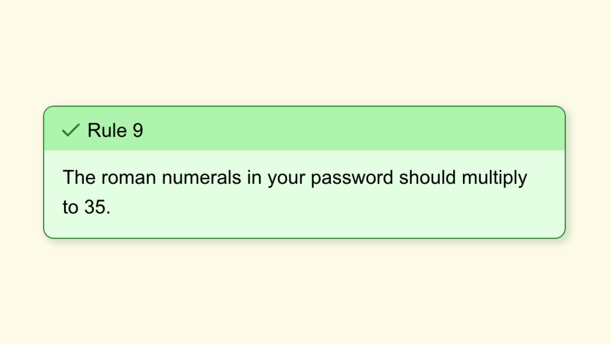 Roman Numerals That Add To 35 (rule 9) In The Password Game