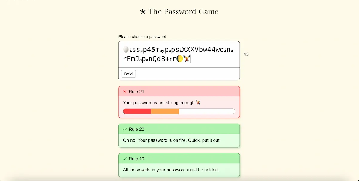 How to beat Rule 21 in the Password Game