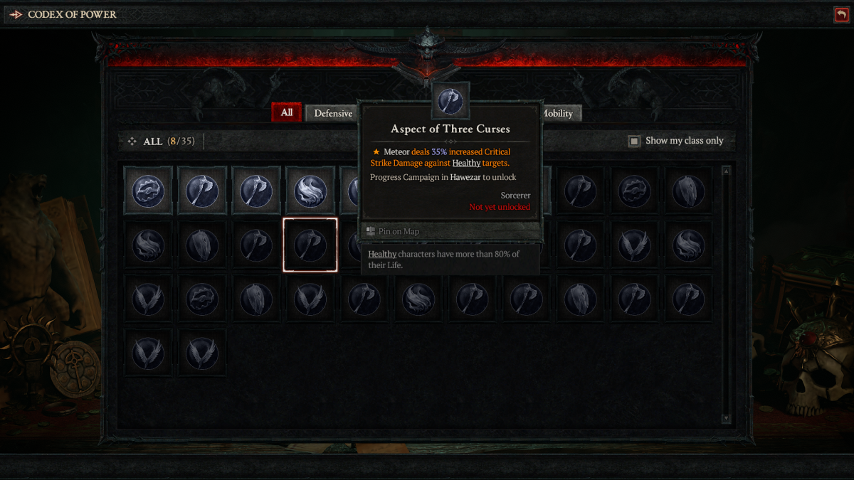 Where to find Aspect of Three Curses in Diablo 4