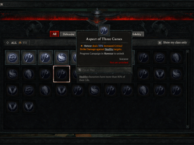 Where to find Aspect of Three Curses in Diablo 4