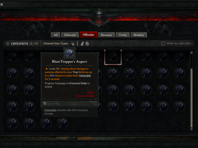 find blast-trappers aspect diablo 4