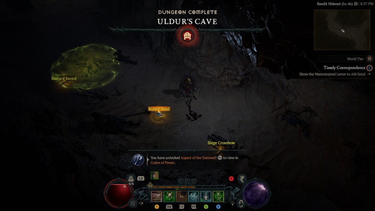 Где найти пещеру Ульдура в прохождении Diablo 4