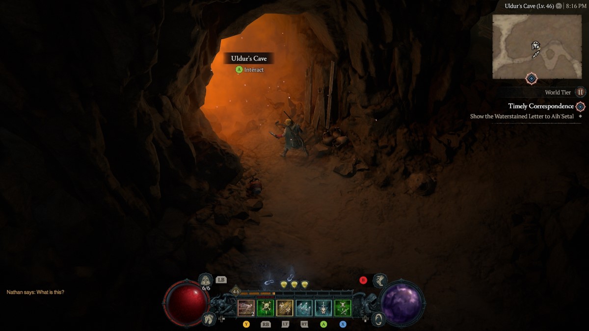Где найти пещеру Ульдура в Diablo 4: Вход