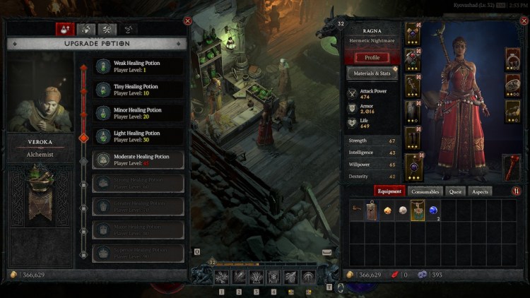 Diablo 4 Alchemist Guide Зелья Благовония и Очищающие ресурсы Здоровье