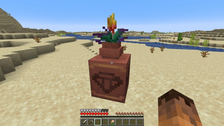 Как создать и использовать кисть в украшенном горшке Minecraft