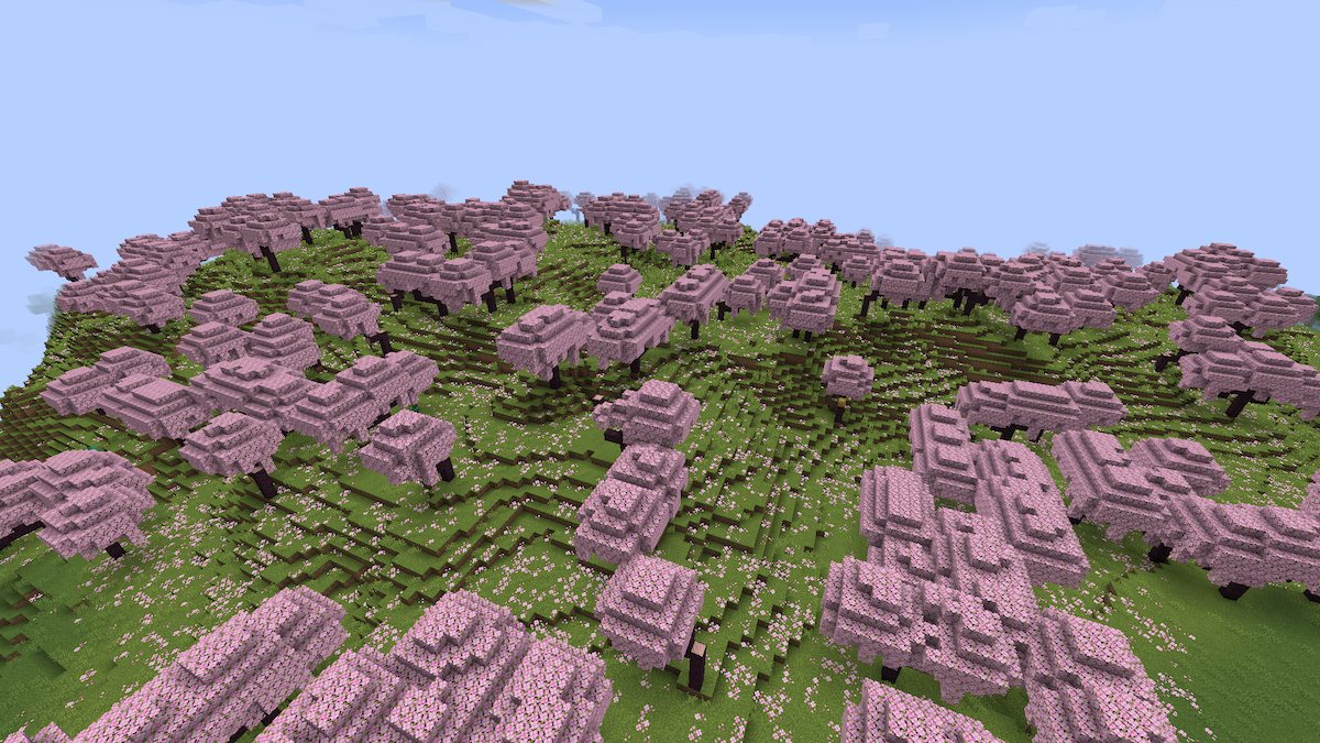 Novo bioma do Minecraft! #minecraft #natysume #bioma #cherryblossom #m