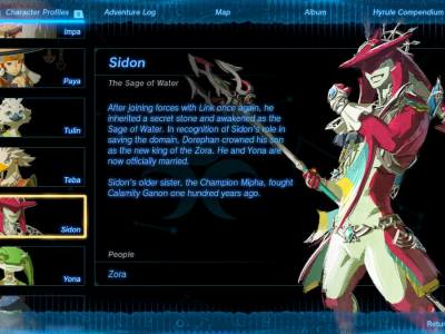 Tears Of The Kingdom Sidon Character Profile