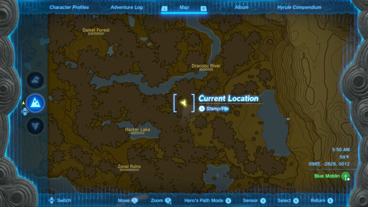 Totk Charged Armor Set Headdress Location Map