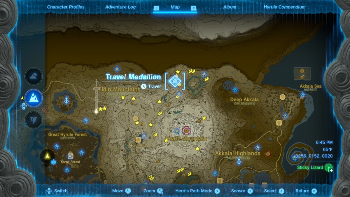 Totk Travel Medallion Possible Placement Location