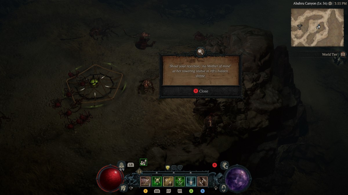 How To Complete The Reject The Mother Quest In Diablo 4 Quest Hint