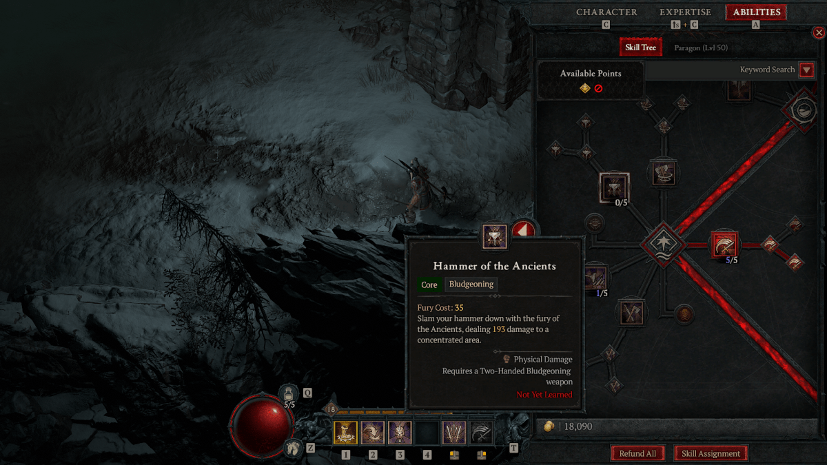 The best Devious Caged Hearts for the Hammer of the Ancients Barbarian build in Diablo 4 Season 1
