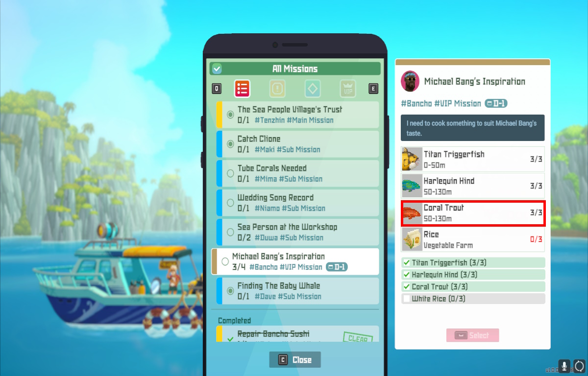 Where to find the Coral Trout in Dave the Diver