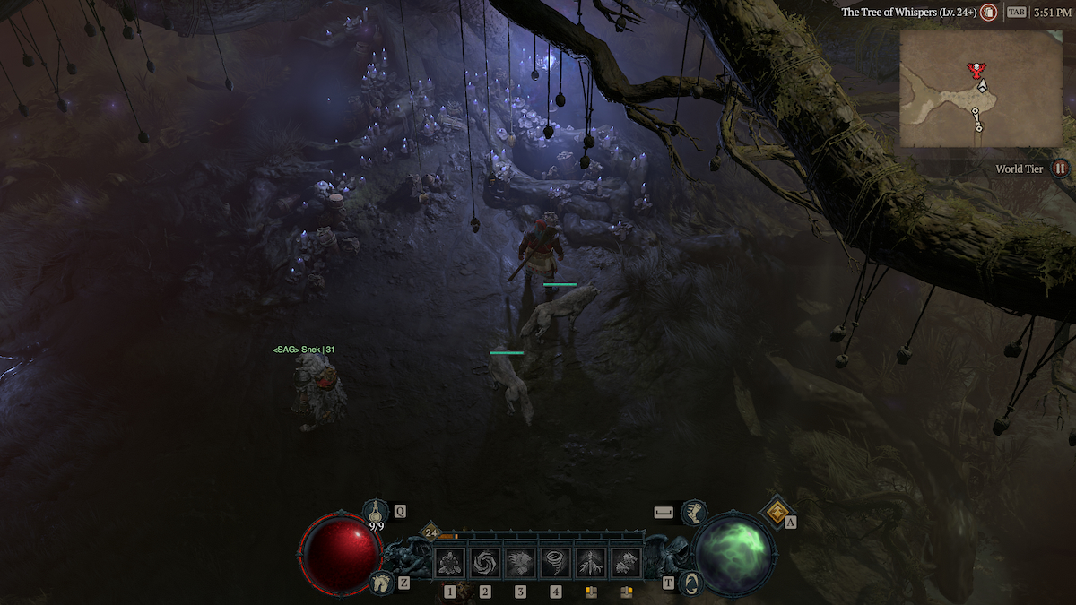 Diablo 4 Player and the Whispering Tree