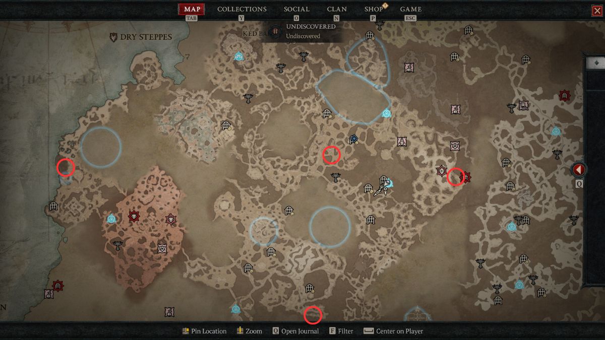 Diablo 4 Super Unique Monsters Locations And Rewards Dry Steppes