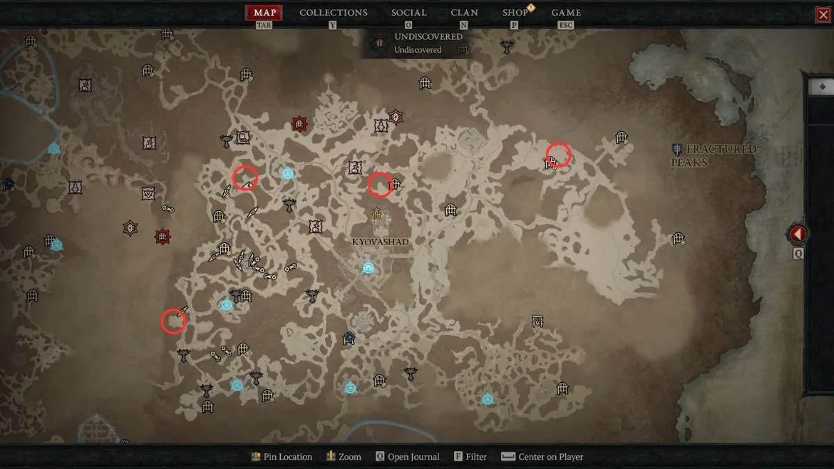 Diablo 4 Super Unique Monsters Locations And Rewards Fractured Peaks