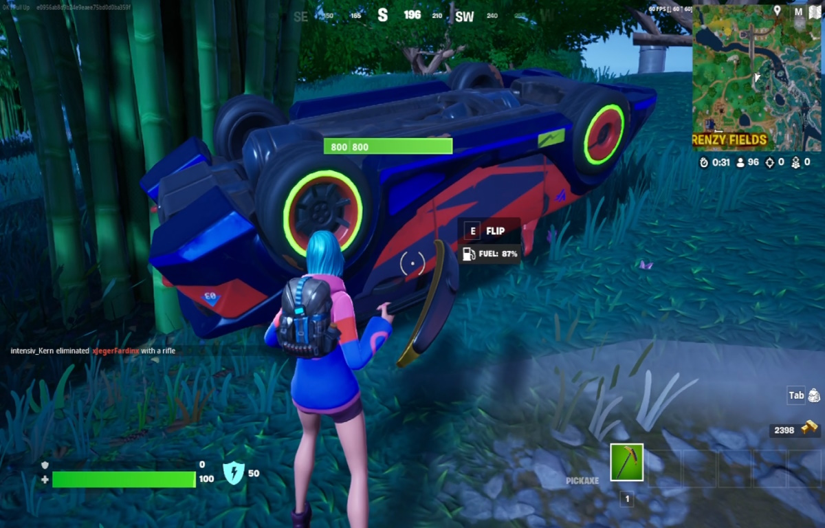 How to flip a vehicle in Fortnite