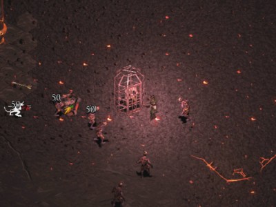 Hall Of Torment Wellkeeper In Cage Ember Grounds