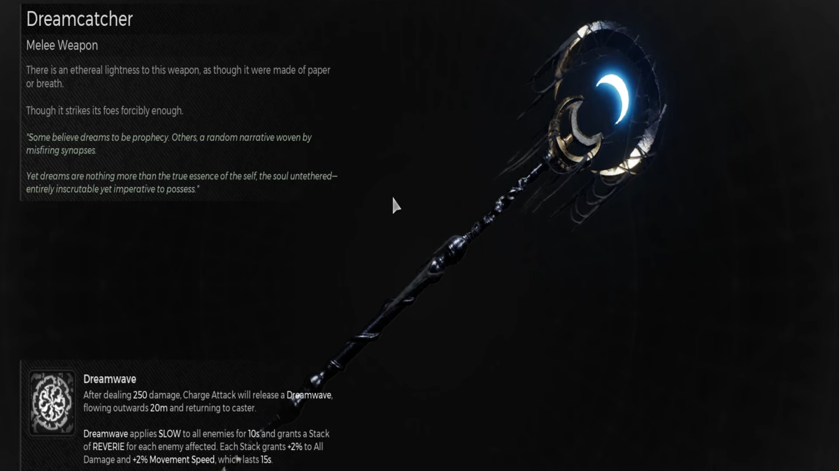 Dreamcatcher Melee Weapon Remnant 2