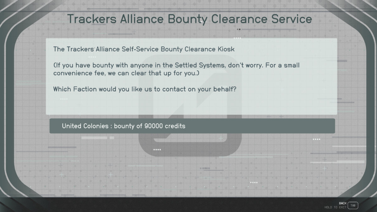 How To Clear Your Bounty In Starfield Self Service Bounty Clearance Locations 1
