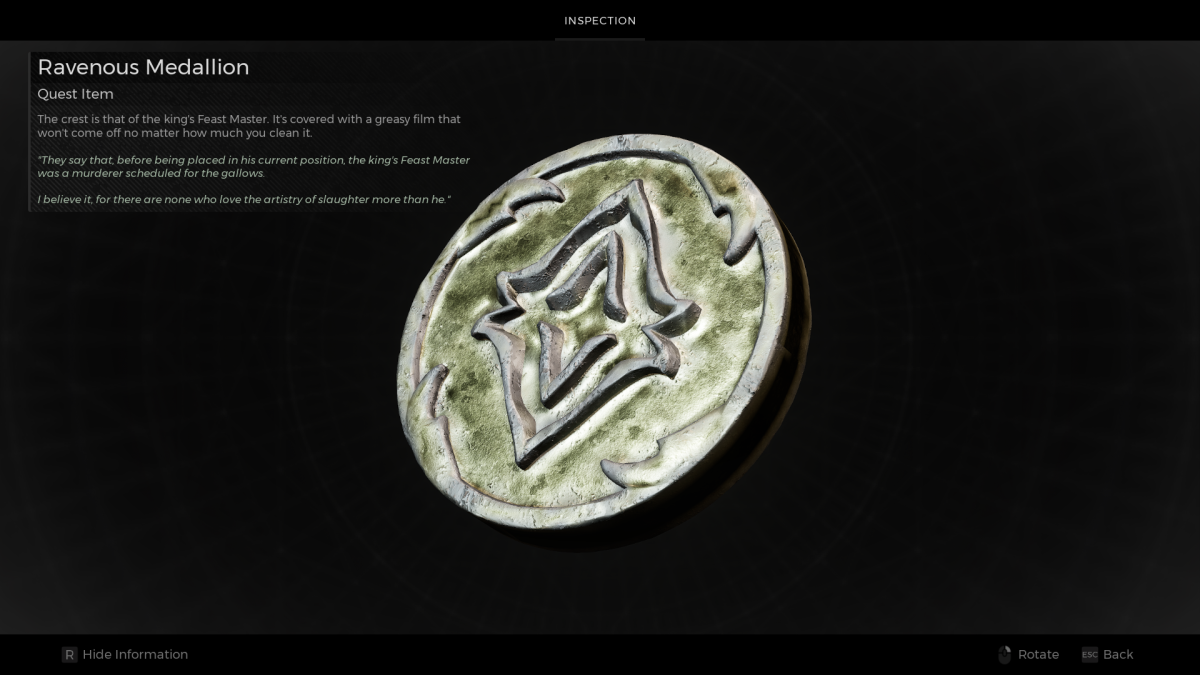 What to do with the Ravenous Medallion in Remnant 2