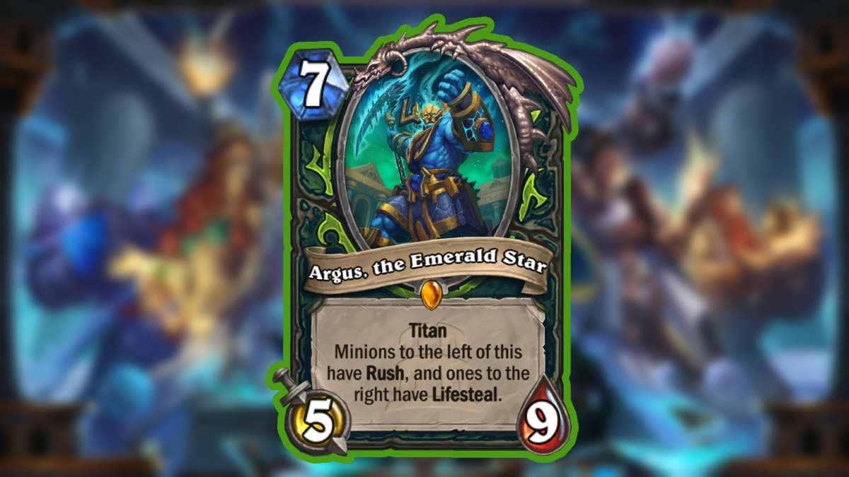 Лучшие карты для создания из дополнения «Титаны» для Hearthstone Argus The Emerald Star