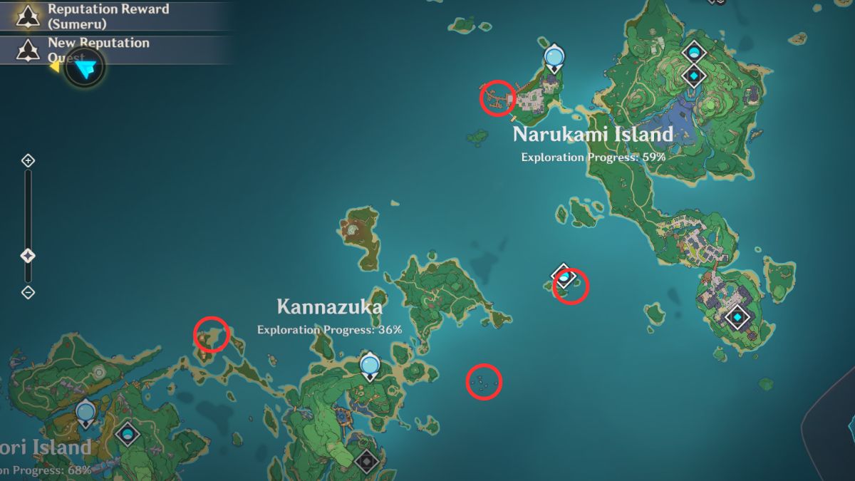 All Fishing Spots In Genshin Impact Inazuma