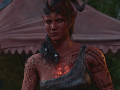 Baldurs Gate 3 Karlach Closeup In Camp At Night