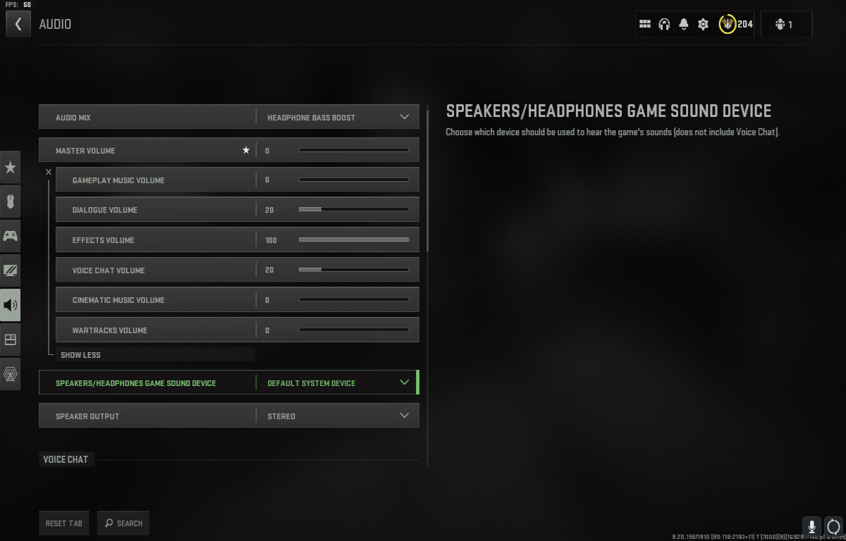 Best audio settings for MW2 Season 5