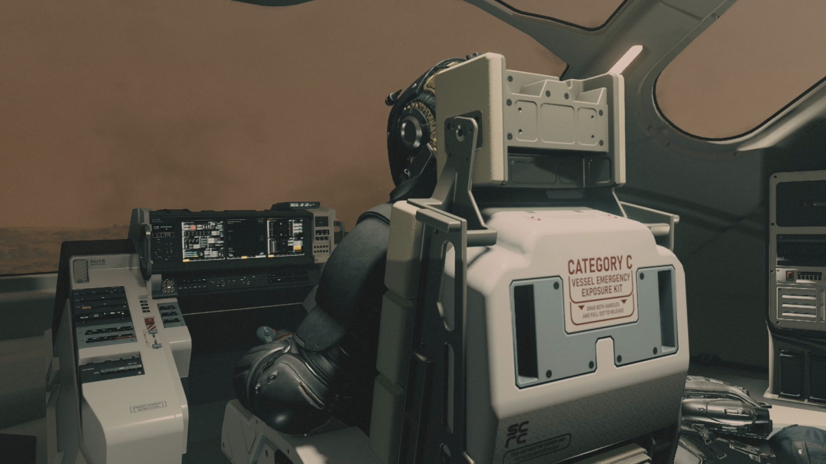 Starfield Sitting In Pilot Seat To Commandeer A Ship