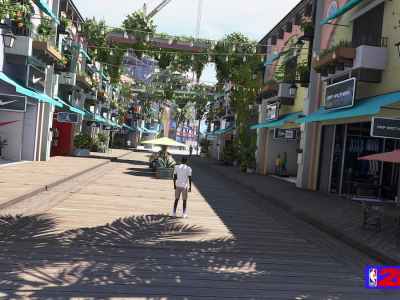 Nba 2k24 Player In White Shirt Looks At City