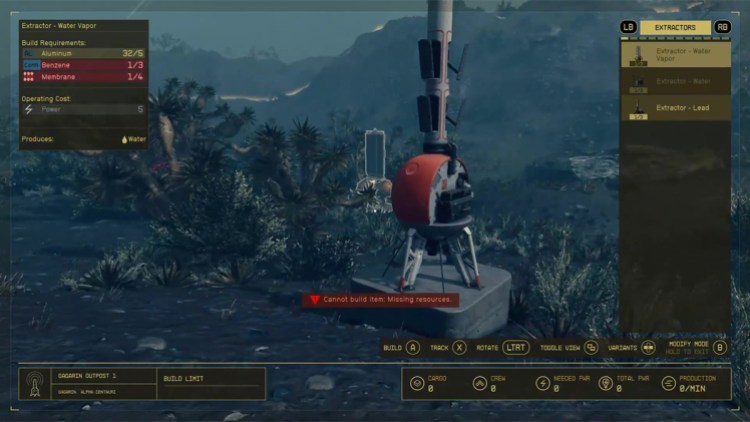 Игрок Starfield размещает маяк на аванпосте от первого лица