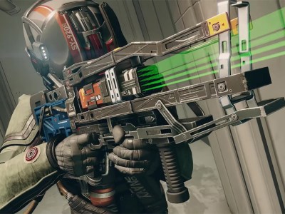 Player Holding a Futuristic Starfield Weapon