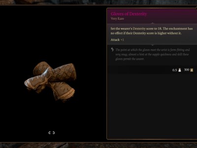How To Get The Gloves Of Dexterity Baldurs Gate 3