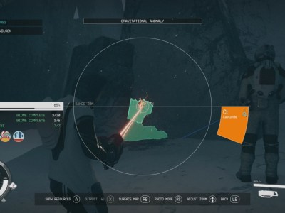 Starfield Caelumite Mining Near Gravitational Anomaly