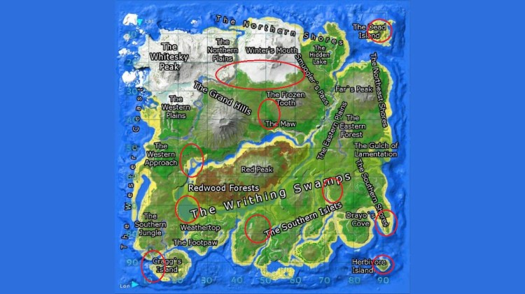 Ark Survival Ascended The Island Map All Unicorn Locations