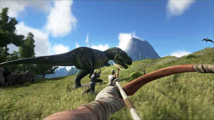 Ark Survival Evolved Players Facing T Rex