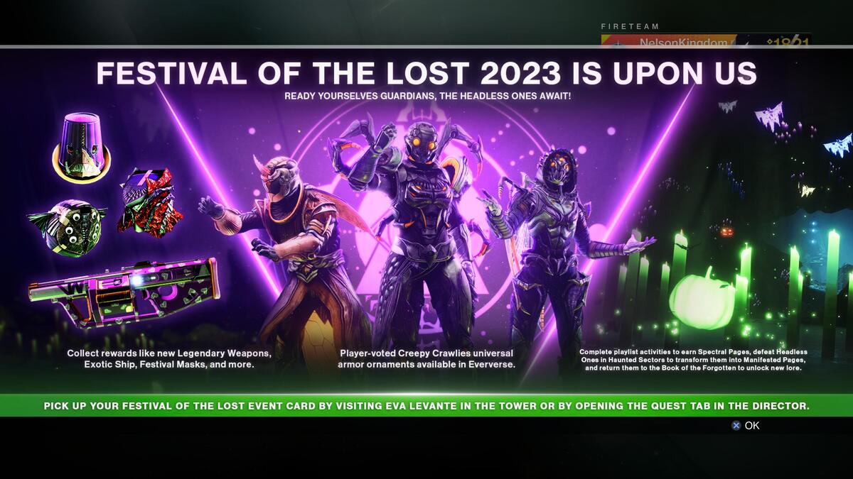 Destiny 2 Festival Of The Lost Details
